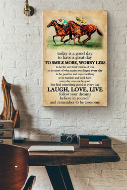 Horse Racing Today Is A Good Day Motivation Quote Horse Racer For Canvas Framed Prints, Canvas Paintings Wrapped Canvas 20x30