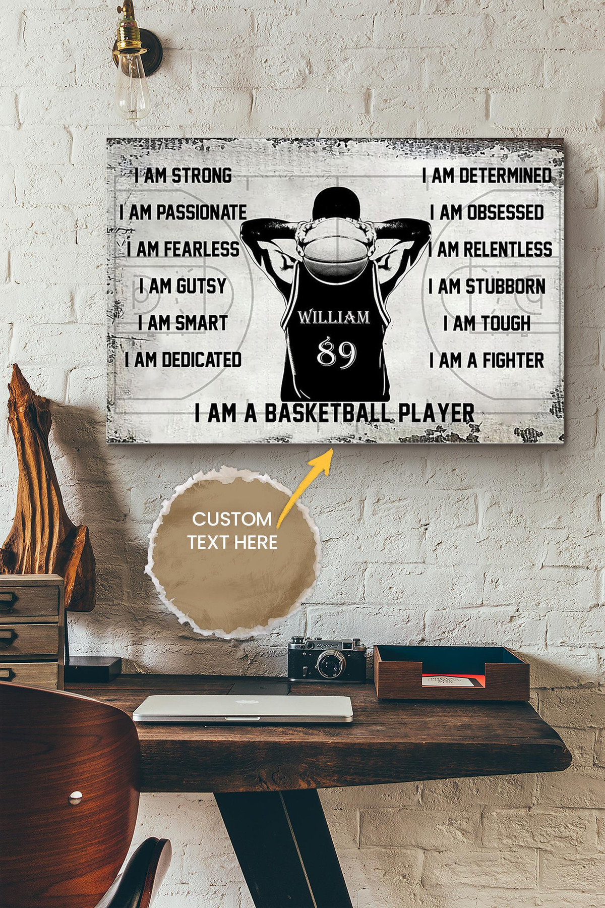 I Am A Basketball Player Personalized Canvas Sport Gift For Basketball Club Basketball Lover Canvas Gallery Painting Wrapped Canvas Framed Prints, Canvas Paintings Wrapped Canvas 8x10