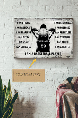 I Am A Basketball Player Personalized Canvas Sport Gift For Basketball Club Basketball Lover Canvas Gallery Painting Wrapped Canvas Framed Prints, Canvas Paintings Wrapped Canvas 12x16