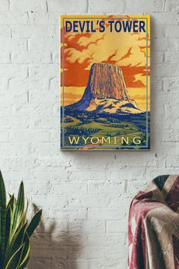 Devils Tower Wyoming Canvas Traveling Gift For Tourist Souvenir Traveling Lover Canvas Gallery Painting Wrapped Canvas Framed Prints, Canvas Paintings Wrapped Canvas 8x10