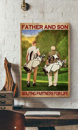 Father And Son Golfing Partners For Life For Canvas Gallery Painting Wrapped Canvas Framed Prints, Canvas Paintings Wrapped Canvas 12x16