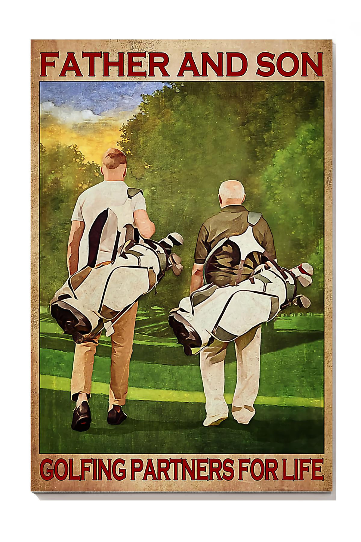 Father And Son Golfing Partners For Life For Canvas Gallery Painting Wrapped Canvas Framed Prints, Canvas Paintings Wrapped Canvas 8x10