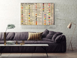 Flags And Pennants Meanings World Country Flags Knowledge For Geography Wrapped Canvas 16x24