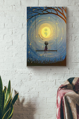 Child In Moonlight Stay Alone Canvas Painting Gift For Artist Moon Lover Painter Kids Canvas Gallery Painting Wrapped Canvas Framed Prints, Canvas Paintings Wrapped Canvas 8x10