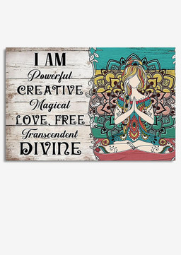 I Am Motivation Quote For Meditation Lover Housewarming Yoga Lover Wrapped Canvas 8x10