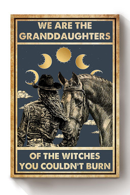 Granddaughter Of Witches Cowgirl Halloween Wall Decor Gift For Pumpkin Carving Ideas Halloween Decorations Haunted Houses Canvas Wrapped Canvas 8x10