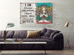 I Am Motivation Quote For Meditation Lover Housewarming Yoga Lover Wrapped Canvas 16x24