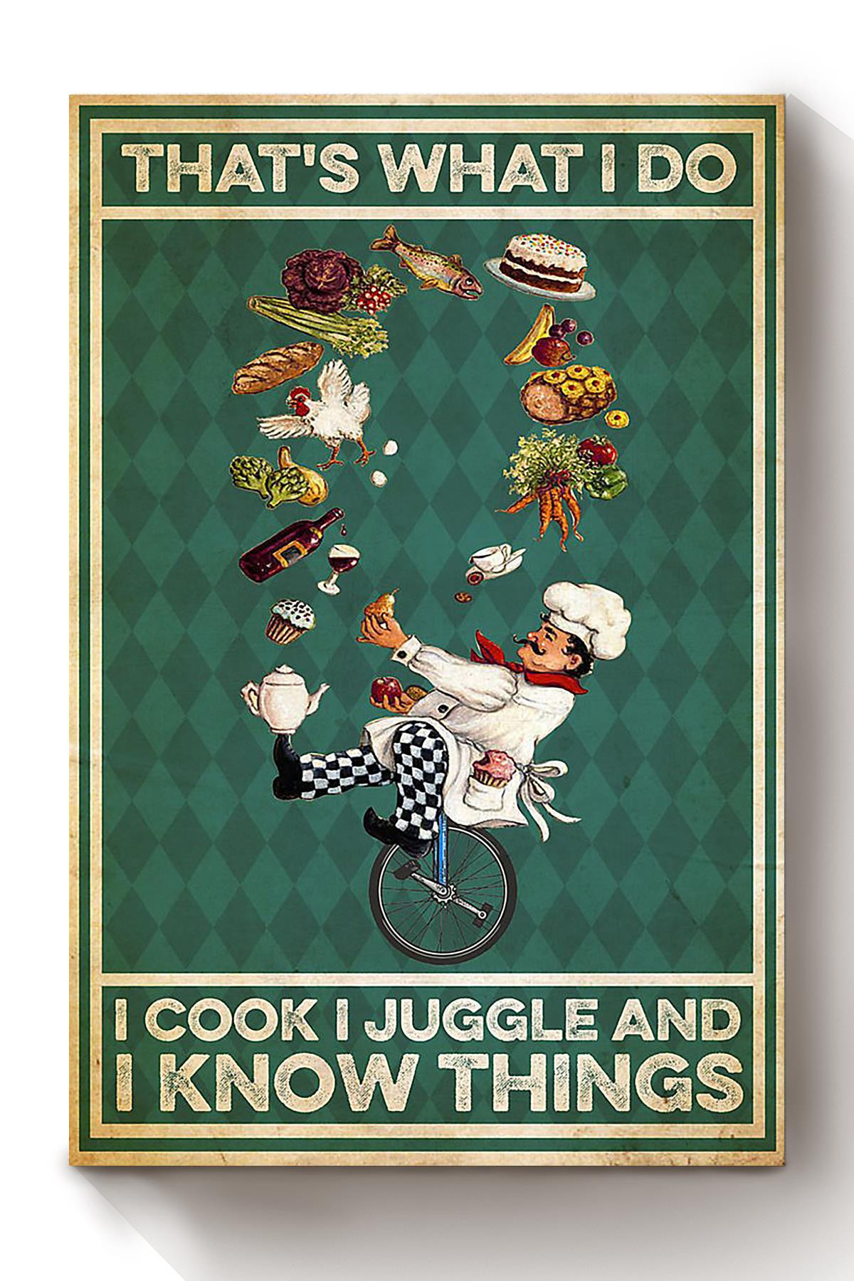 Cooking That's What I Do Baking Because Murder Is Wrong Cooking Gift For Kitchen Decor Food Lover Canvas Framed Prints, Canvas Paintings Wrapped Canvas 8x10