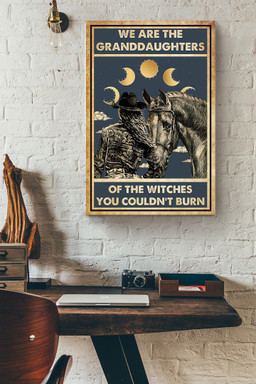 Granddaughter Of Witches Cowgirl Halloween Wall Decor Gift For Pumpkin Carving Ideas Halloween Decorations Haunted Houses Canvas Wrapped Canvas 20x30
