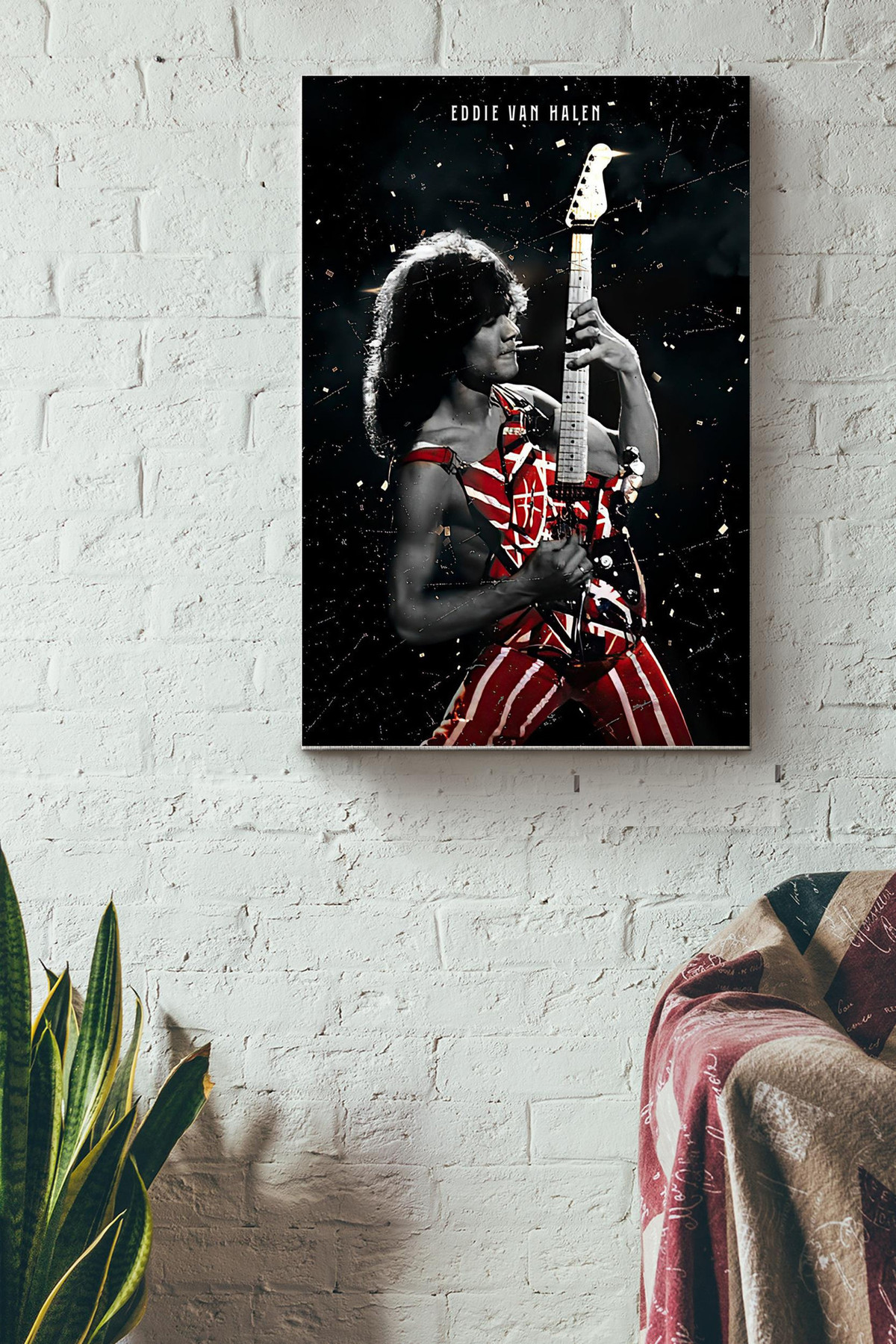 Eddie Van Halen Canvas Celebrity Gift For Pop Fan, Rock Lover Canvas Gallery Painting Wrapped Canvas Framed Prints, Canvas Paintings Wrapped Canvas 8x10
