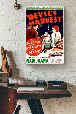 Devil Harvest A Good Girl Until She lights a reefer Canvas Canvas Gallery Painting Wrapped Canvas  Wrapped Canvas 12x16
