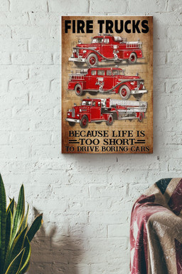 Fire Truck Driver Quote Gift For Fireman International Firefighters Day Fire Dept Decor Canvas Wrapped Canvas 12x16