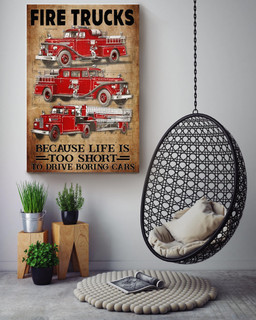 Fire Truck Driver Quote Gift For Fireman International Firefighters Day Fire Dept Decor Canvas Wrapped Canvas 16x24
