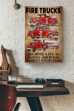 Fire Truck Driver Quote Gift For Fireman International Firefighters Day Fire Dept Decor Canvas Wrapped Canvas 20x30