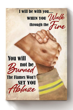 God Protect Firefighter Fireman Pray Gift For International Firefighters Day Canvas Wrapped Canvas 8x10