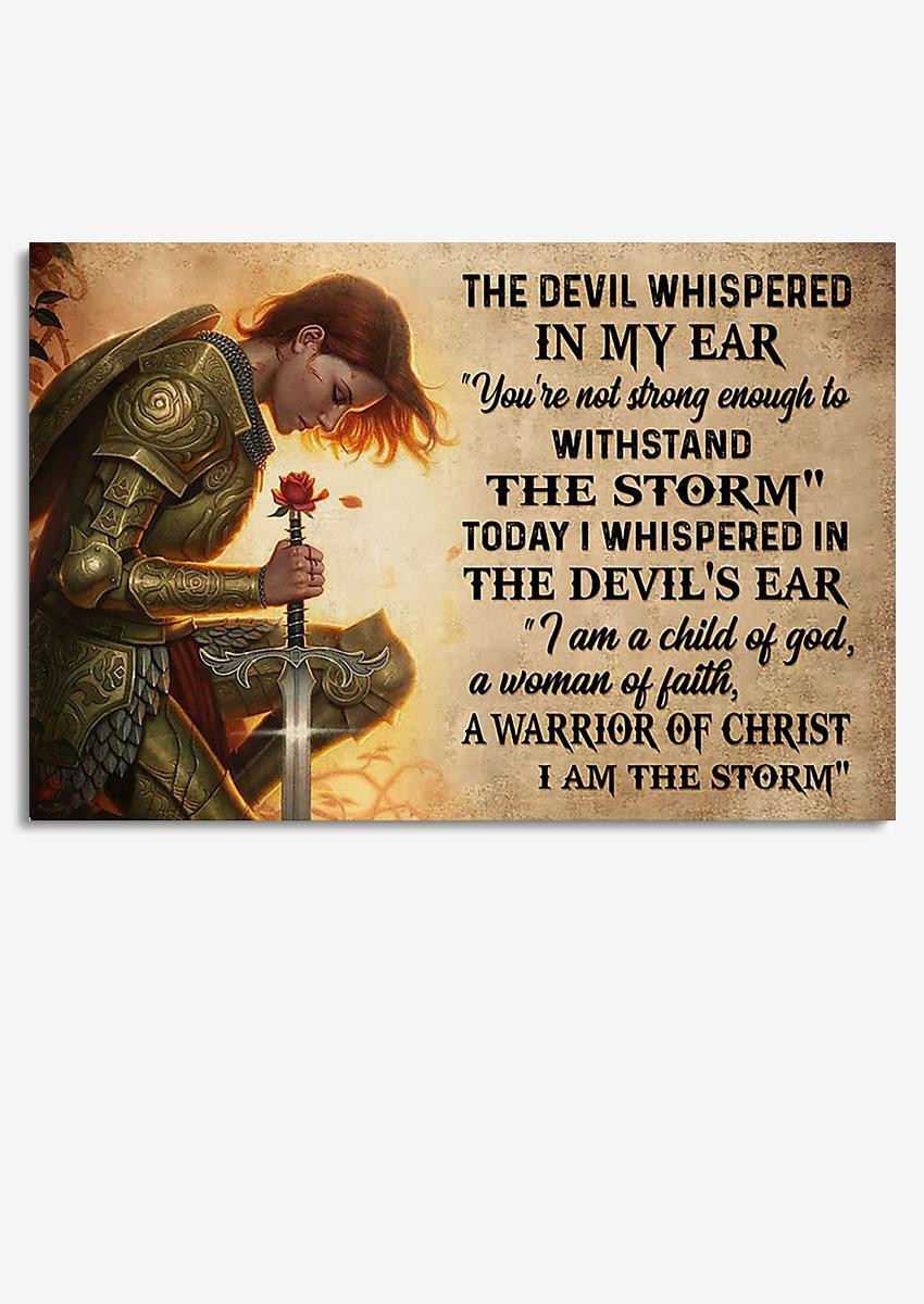 Devil Whispered In My Ear Inspiration Quote Gift For Female Warrior Framed Prints, Canvas Paintings Wrapped Canvas 8x10