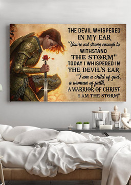 Devil Whispered In My Ear Inspiration Quote Gift For Female Warrior Framed Prints, Canvas Paintings Wrapped Canvas 12x16