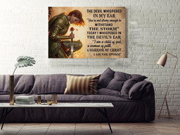 Devil Whispered In My Ear Inspiration Quote Gift For Female Warrior Framed Prints, Canvas Paintings Wrapped Canvas 16x24