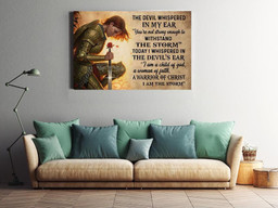 Devil Whispered In My Ear Inspiration Quote Gift For Female Warrior Framed Prints, Canvas Paintings Wrapped Canvas 20x30