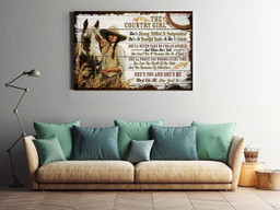 Country Girl Inspiration Quote Gift For Cowgirl Farmer Housewarming Framed Prints, Canvas Paintings Wrapped Canvas 20x30