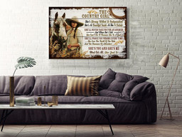 Country Girl Inspiration Quote Gift For Cowgirl Farmer Housewarming Framed Prints, Canvas Paintings Wrapped Canvas 16x24