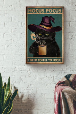 Hocus Pocus I Need Coffee To Foscus Halloween Wall Decor Gift For Pumpkin Carving Ideas Halloween Decorations Haunted Houses Canvas Wrapped Canvas 12x16