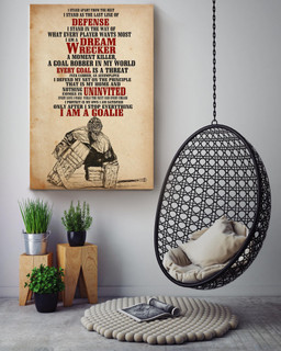 Goalie Motivation Quote Gift For Hockey Player Canvas Framed Prints, Canvas Paintings Wrapped Canvas 16x24