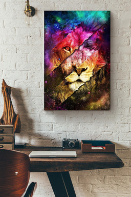 Colorful Lion Of Judah Christian Gift For Christmas Decor Son Of God Canvas Framed Prints, Canvas Paintings Wrapped Canvas 20x30