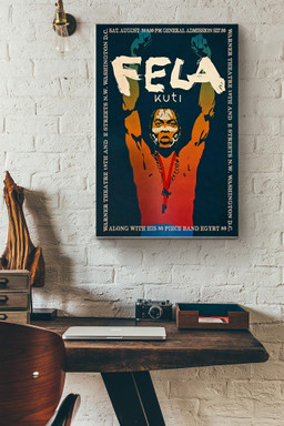 Fela Kuti Canvas Celebrity Gift For Music Lover, Funk and Jazz Fan Canvas Gallery Painting Wrapped Canvas Framed Prints, Canvas Paintings Wrapped Canvas 12x16