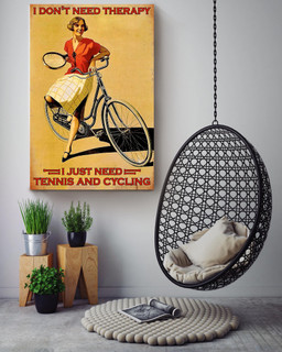 I Just Need Tennis And Cycling Cool Quotes For Girl's Bedroom Decor Canvas Gallery Painting Wrapped Canvas  Wrapped Canvas 16x24