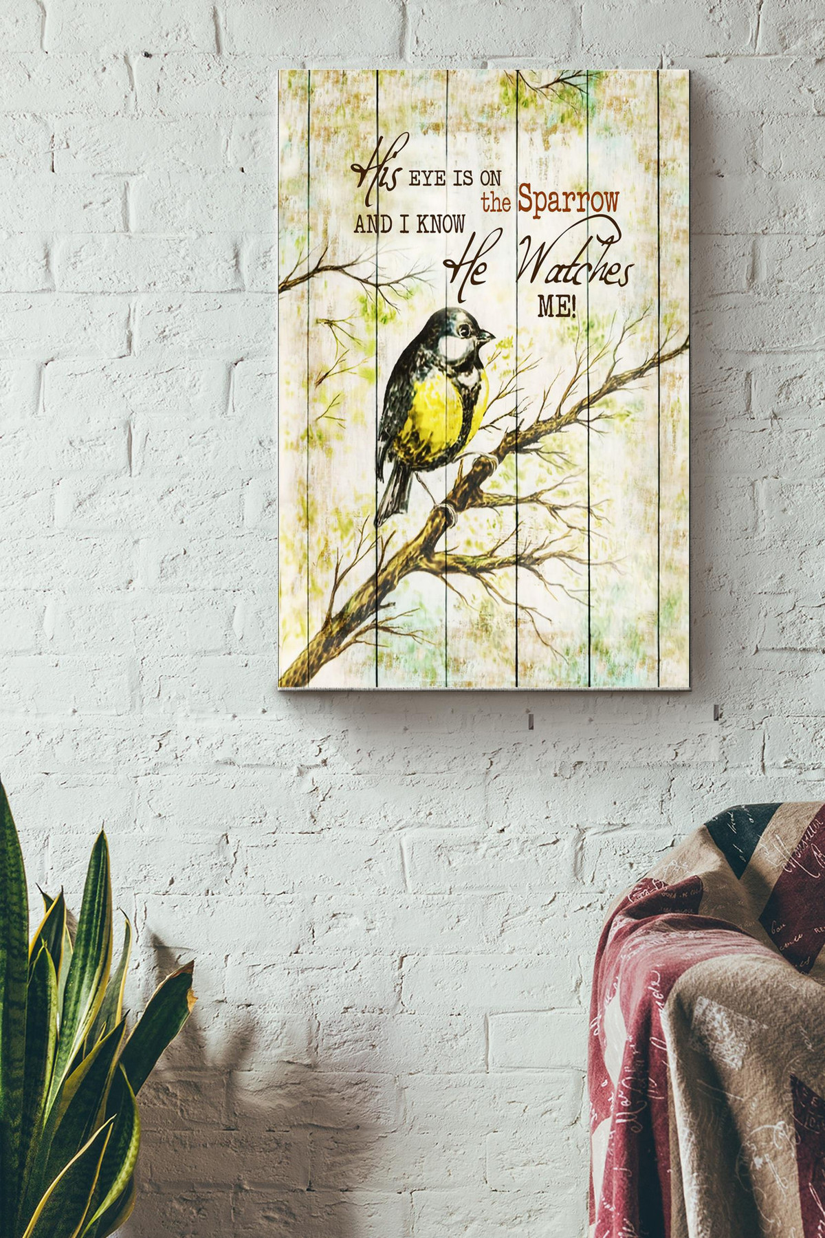 His Bye Is Oh The Sparrow Canvas Animal Gift For Bird Lover, Lover, Canvas Gallery Painting Wrapped Canvas Framed Prints, Canvas Paintings Wrapped Canvas 8x10
