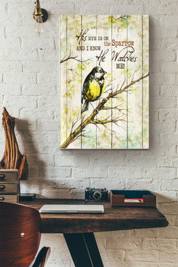 His Bye Is Oh The Sparrow Canvas Animal Gift For Bird Lover, Lover, Canvas Gallery Painting Wrapped Canvas Framed Prints, Canvas Paintings Wrapped Canvas 12x16