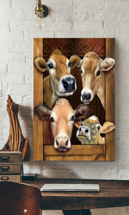 Cows Stick Their Heads Into Open Window For Home Bedroom Decor Canvas Gallery Painting Wrapped Canvas Framed Prints, Canvas Paintings Wrapped Canvas 12x16