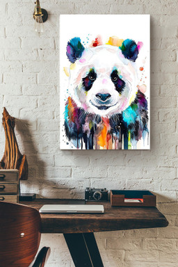 Chinese Panda Watercolor Paiting Wall Decor Gift For Housewarming Canvas Framed Prints, Canvas Paintings Wrapped Canvas 20x30