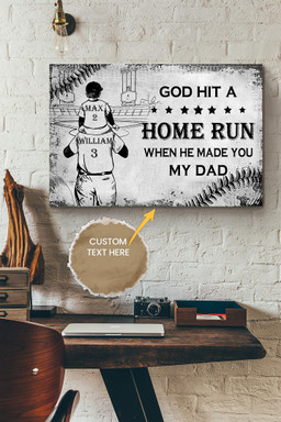 Father And Son Baseball Personalized Canvas Father Gift For Daddy Dad Father's Day Papa Canvas Gallery Painting Wrapped Canvas Framed Prints, Canvas Paintings Wrapped Canvas 8x10
