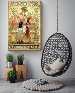 Girl With Dog Cat Piano And She Lived Happily Ever After Dog For Canvas Gallery Painting Wrapped Canvas Framed Prints, Canvas Paintings Wrapped Canvas 16x24