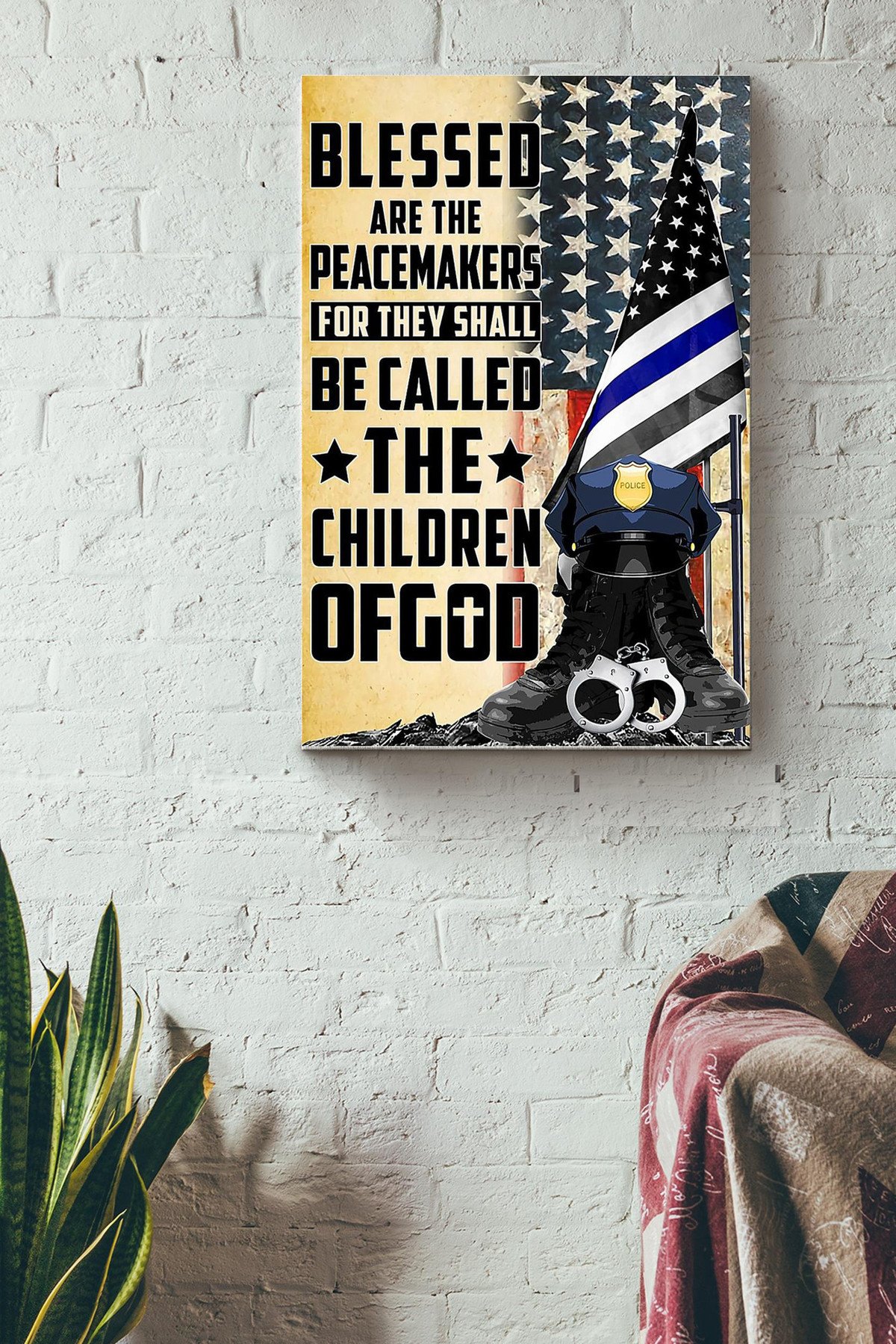 Police Blessed Are The Peacemakers Canvas Gallery Painting Wrapped Canvas  Wrapped Canvas 8x10