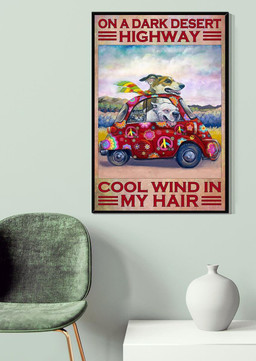 Cute Dof On A Dark Desert Highway Cool Wind In My Hair Dog For Home Kids Room Decor Canvas Gallery Painting Wrapped Canvas Framed Prints, Canvas Paintings Wrapped Canvas 20x30
