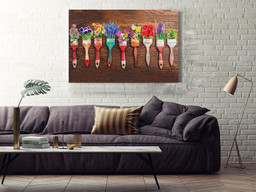 Painting Brush Flower Brush Wooden Gift For Artist Painter Drawing Lover Framed Prints, Canvas Paintings Wrapped Canvas 16x24