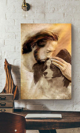 Jesus And Papillon Dog God For Gift For Dog Lovers Christian Canvas Gallery Painting Wrapped Canvas Framed Prints, Canvas Paintings Wrapped Canvas 12x16