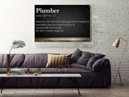 Plumber Meaning Funny Desinition Quote For Office Decor Framed Prints, Canvas Paintings Wrapped Canvas 16x24