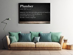 Plumber Meaning Funny Desinition Quote For Office Decor Framed Prints, Canvas Paintings Wrapped Canvas 20x30