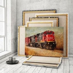 Railway Single Canvas Rectangle Cn Canada National Railway 04180 Wrapped Canvas 12x16