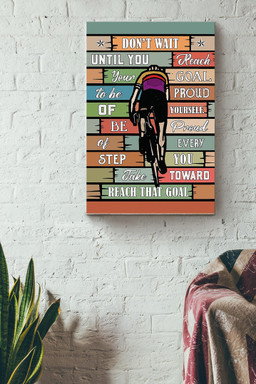Reach Your Goal Cycling Canvas Gallery Painting Wrapped Canvas  Wrapped Canvas 8x10