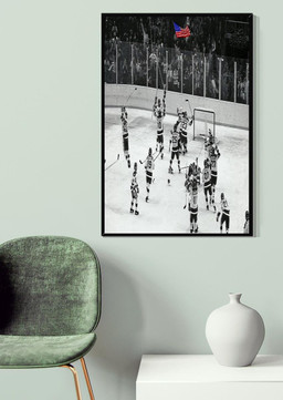 Miracle On Ice Hockey Sport Gift For Field Hockey Fan, Ice Hockey Player Canvas Framed Prints, Canvas Paintings Wrapped Canvas 20x30
