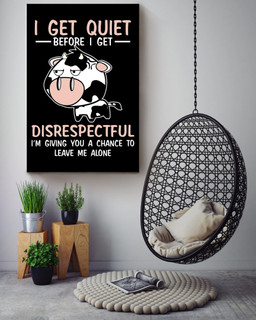 Dairy Cows Angry Quote Funny Gift For Bedroom Decor Housewarming Party Canvas Framed Prints, Canvas Paintings Wrapped Canvas 16x24