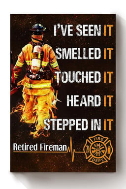 Retired Fireman Gift For Fireman Volunteer Firefighter International Firefighters Day Canvas Wrapped Canvas 8x10