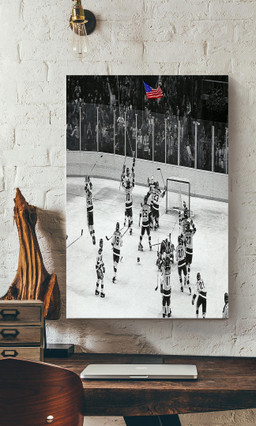 Miracle On Ice Hockey Sport Gift For Field Hockey Fan, Ice Hockey Player Canvas Framed Prints, Canvas Paintings Wrapped Canvas 12x16