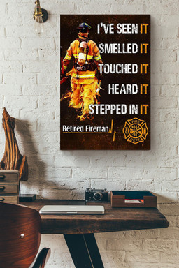 Retired Fireman Gift For Fireman Volunteer Firefighter International Firefighters Day Canvas Wrapped Canvas 20x30