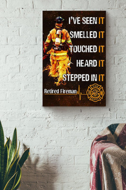 Retired Fireman Gift For Fireman Volunteer Firefighter International Firefighters Day Canvas Wrapped Canvas 12x16